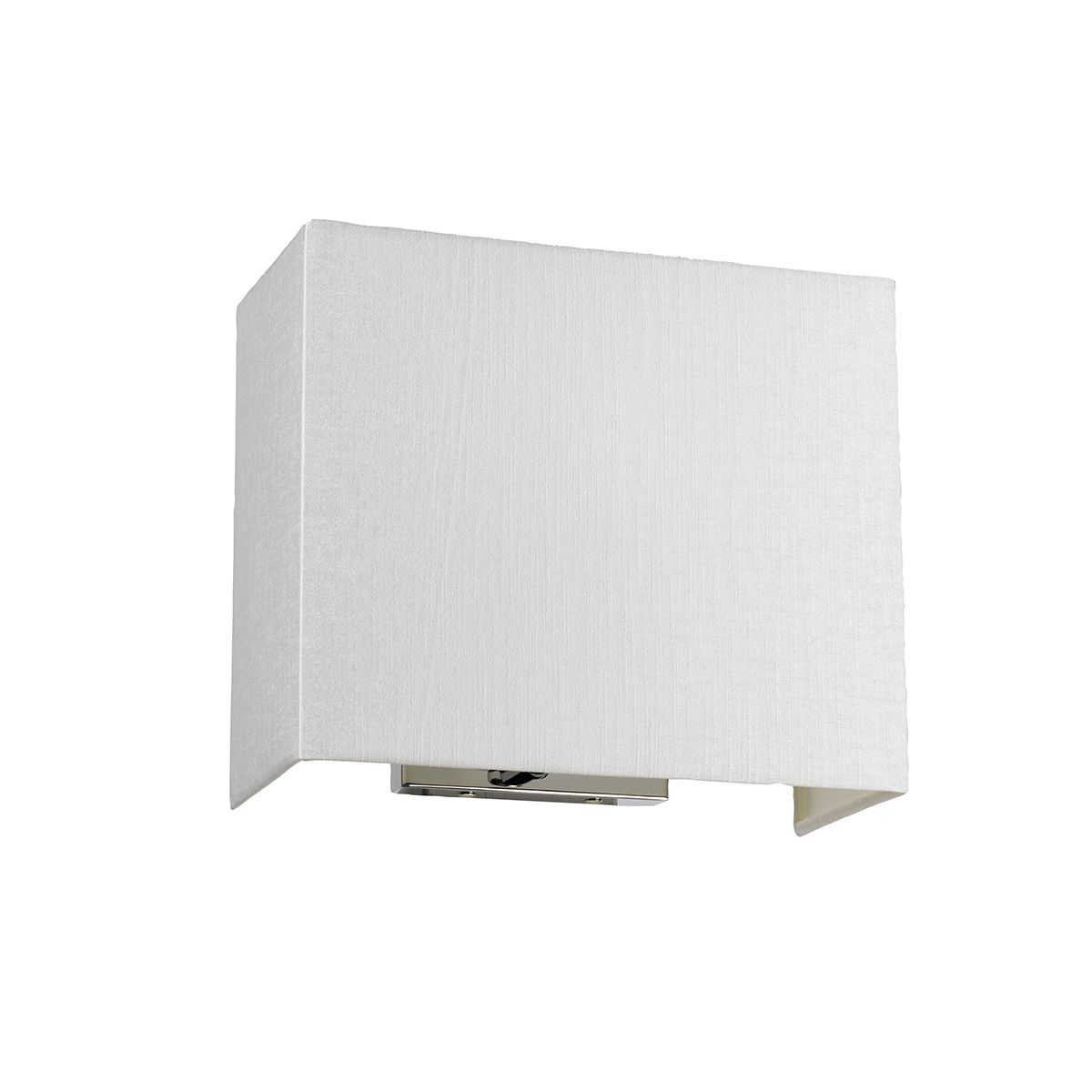 Riley Medium Rectangular Wall Light with Polished Chrome Back Plate Polished Chrome
