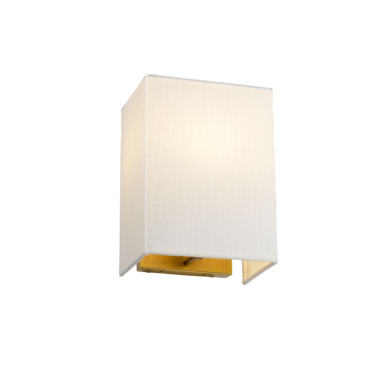 Riley Small Rectangular Wall Light with Aged Brass Back Plate Aged Brass