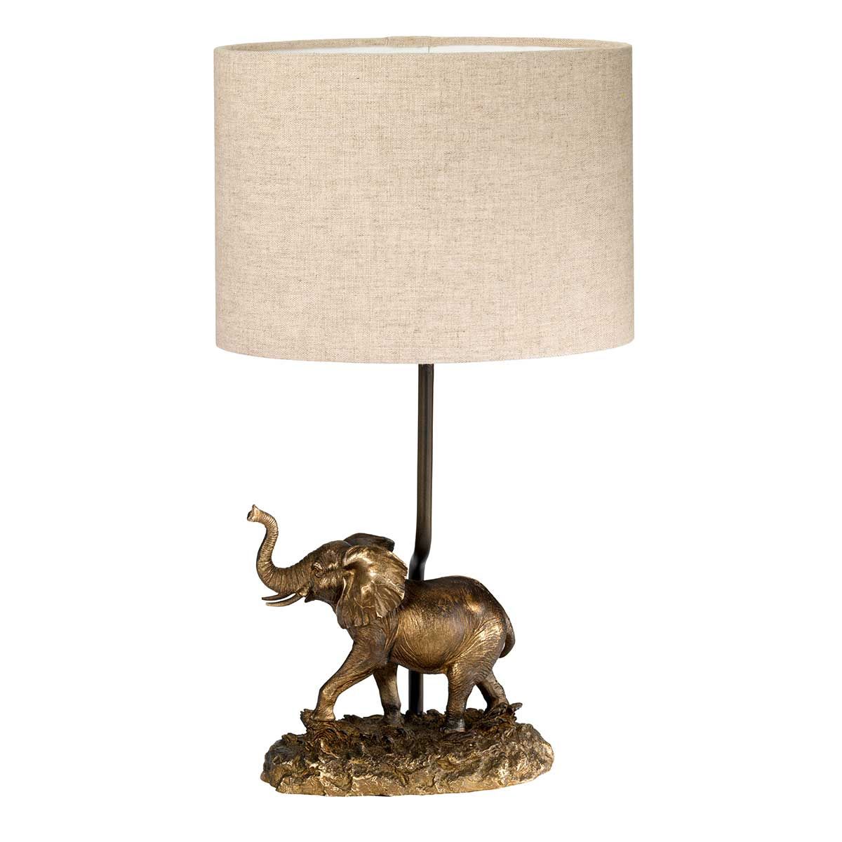Sabi 1 Light Table Lamp with Oval Shade Bronze Patina