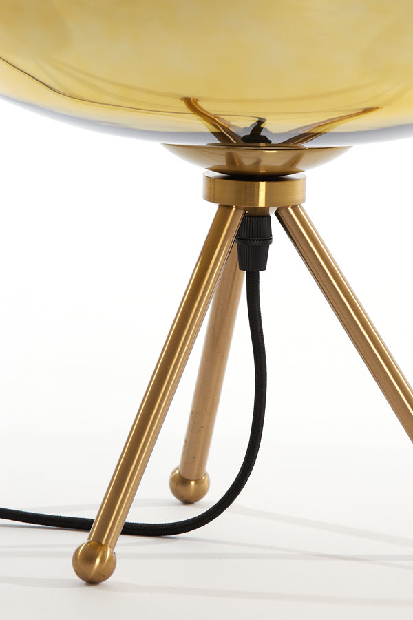 Golden Elegance: Mayson Crystal Glass Table Lamp Ø30x43 cm