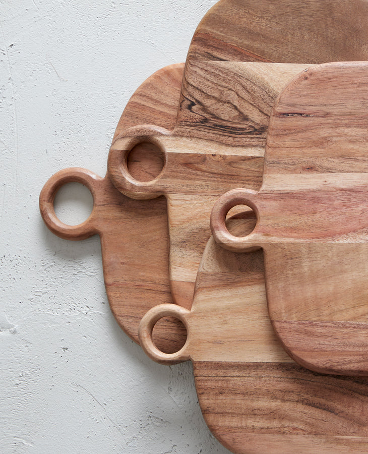 Aveiro Acacia Wood Cutting Board 28x23x1.5 cm – Natural Finish