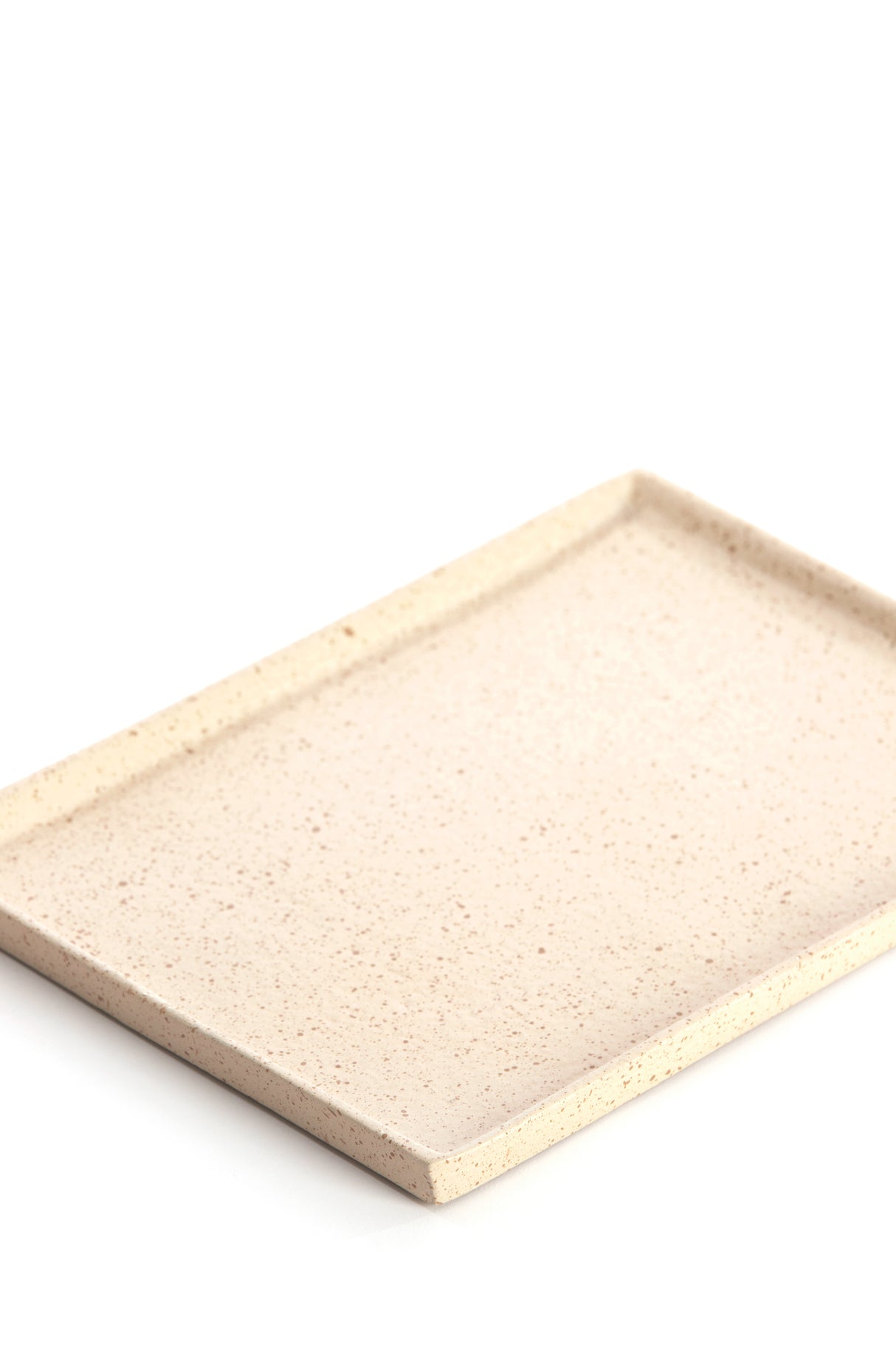 Sand & Speckled Brown Serving Plate - 20x15x1 cm