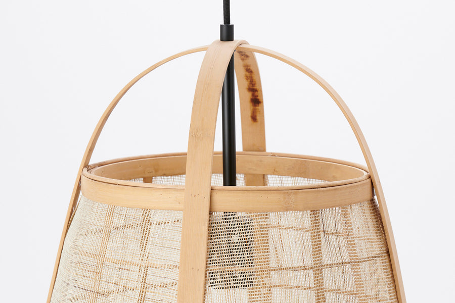 Rustic Woven Pendant Lamp Ø38x50 cm Jacinto Natural