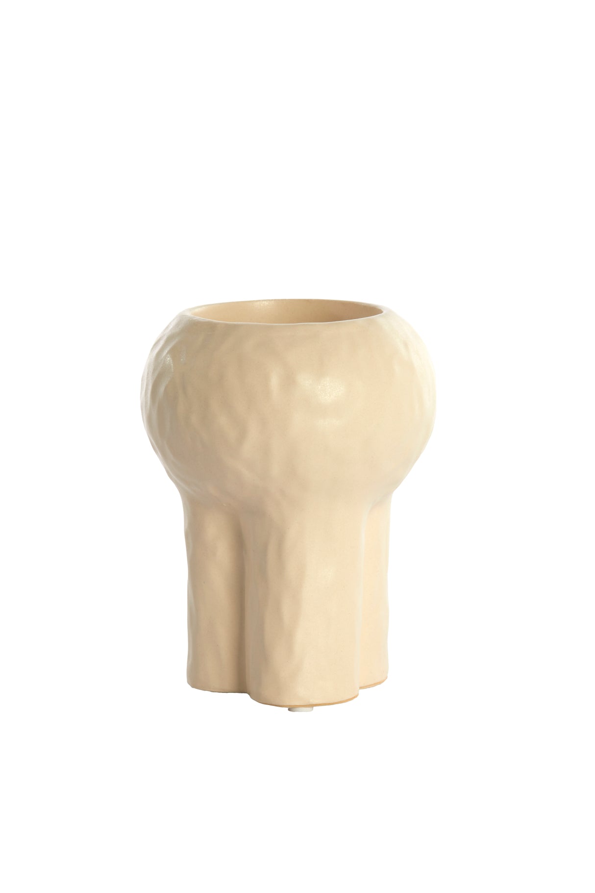 Ceramic Cream Tealight Holder Ø12x15.5 cm by Kitna