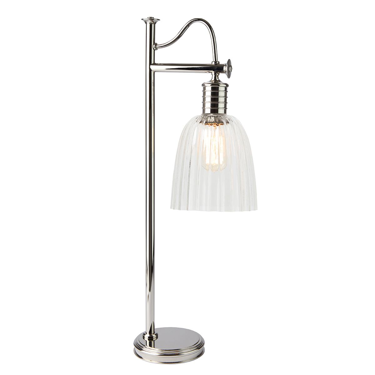 Douille Vintage-Style Polished Nickel Table Lamp