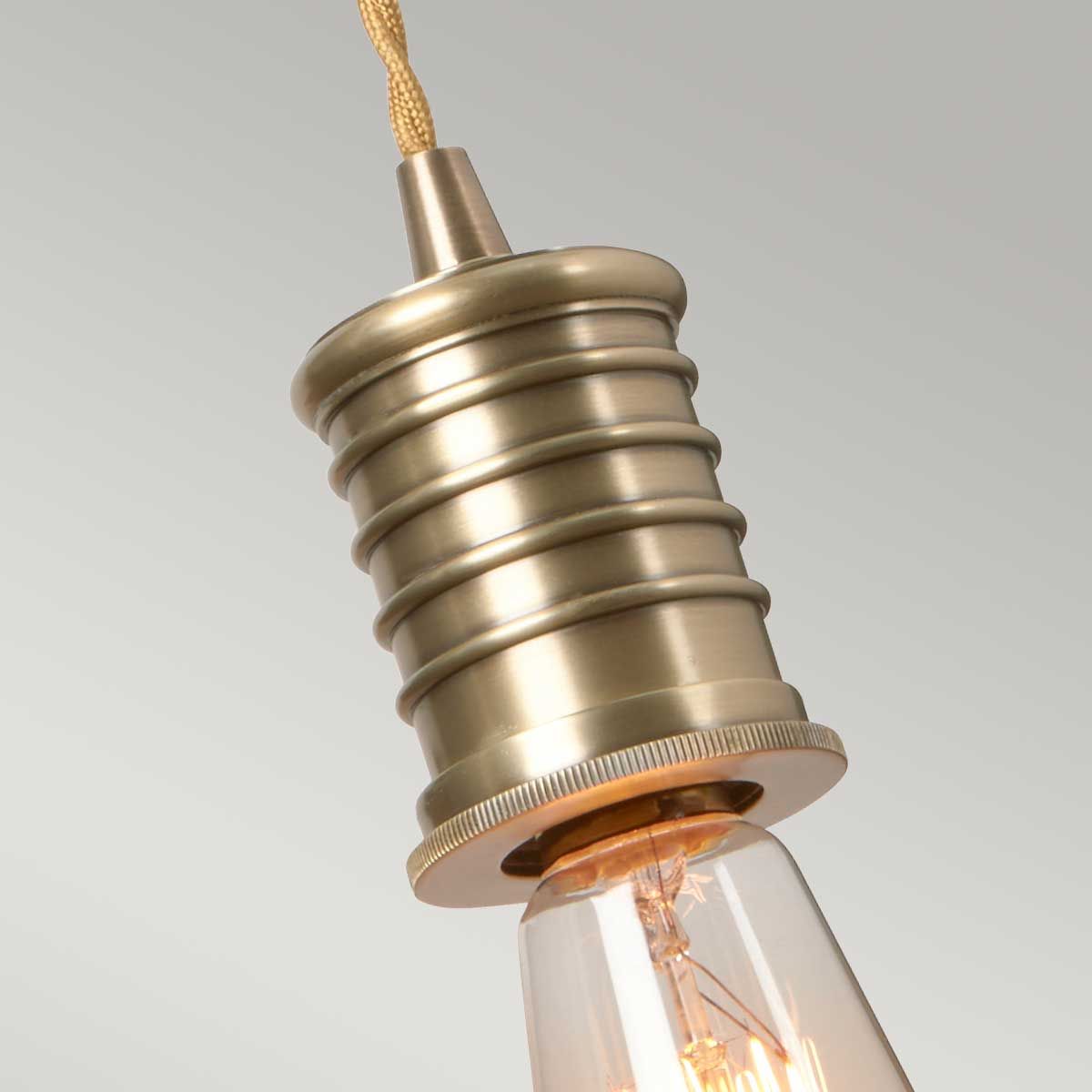 Aged Brass Douille Vintage Wall Light Fixture