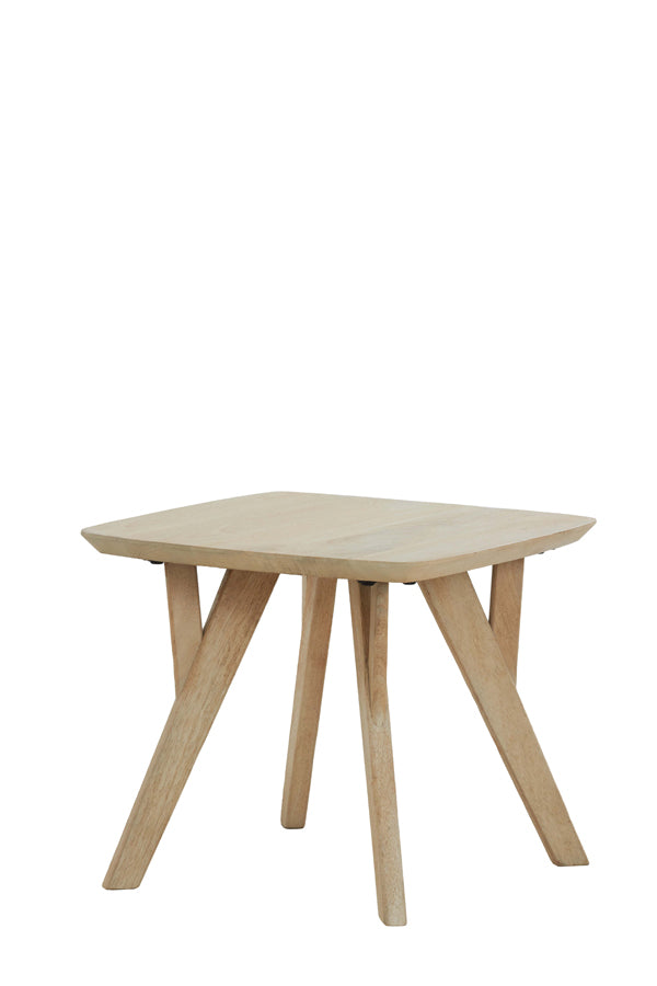 Rustic Quenza Mango Wood Side Table 50x50x42 cm