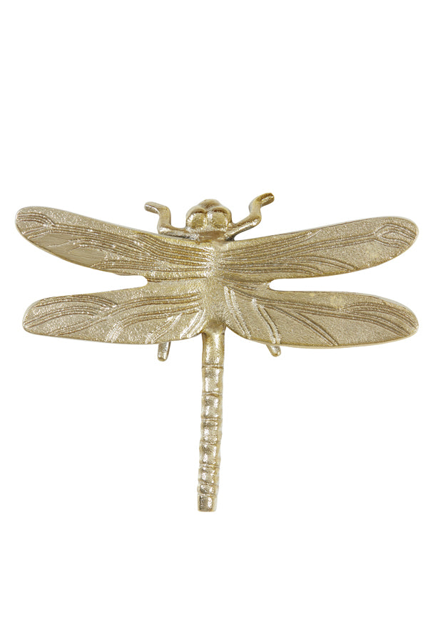 Gleaming Gold Dragonfly Decorative Accent 22.5x18x5 cm