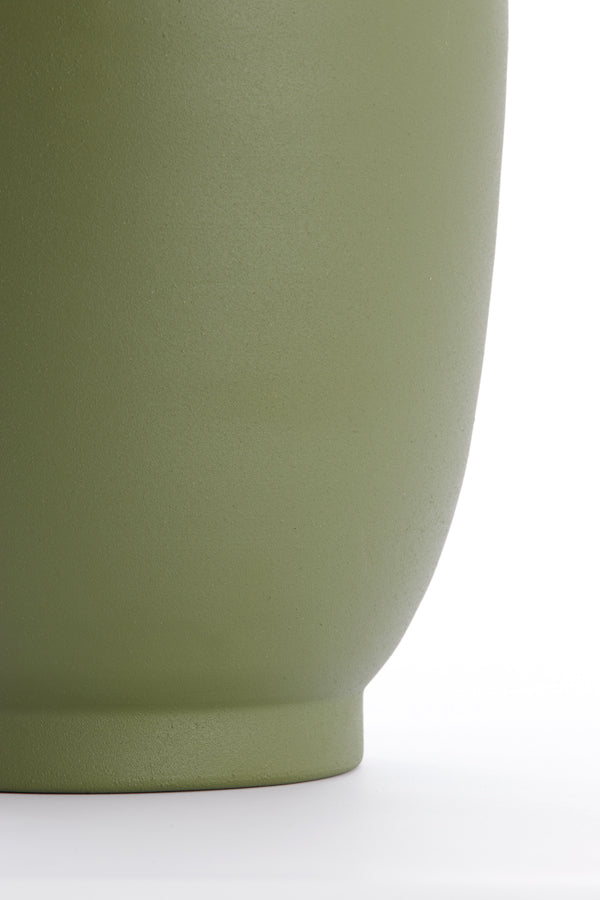 Elegant Olive Green Vase, 29x55 cm Decor Piece