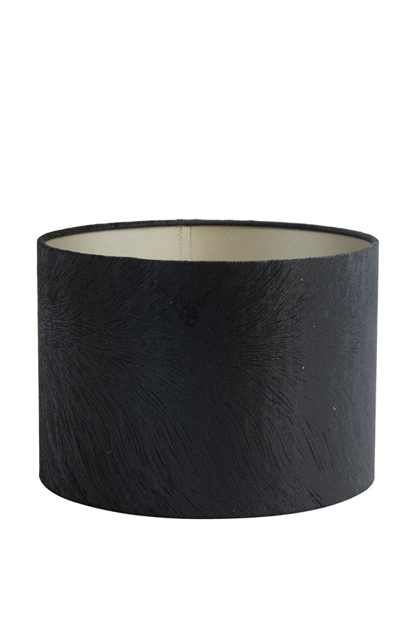 Elegant Black Lubis Cylindrical Lamp Shade (20-20-15 cm)