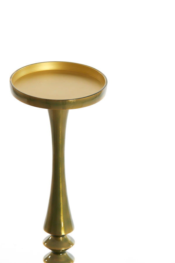 Glistening Green Gold Candle Stand Ø11x51 cm Mistry Design