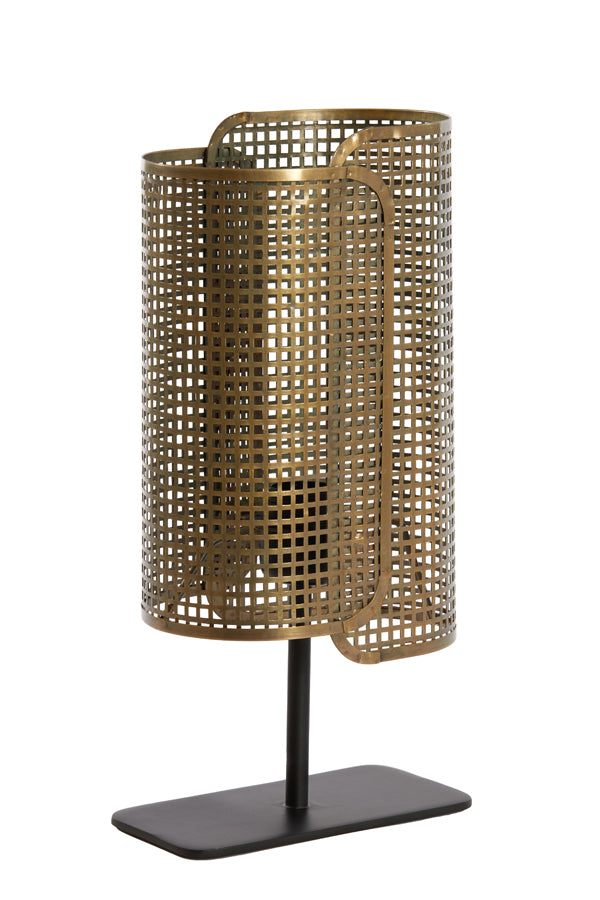 Vintage Maci Table Lamp in Antique Bronze and Matte Black - 20x13x41 cm