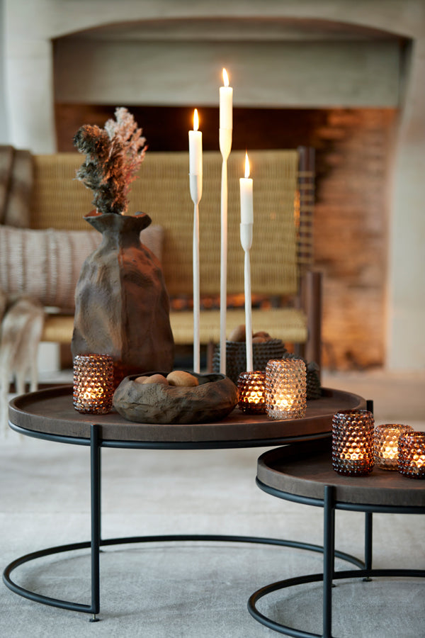 Elegant Icarus Cream Candle Holder, 10.5x50 cm