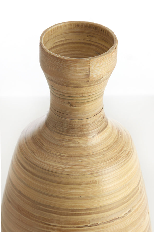 Elegant Tulua Bamboo Vase Ø22x40 cm in Natural Finish