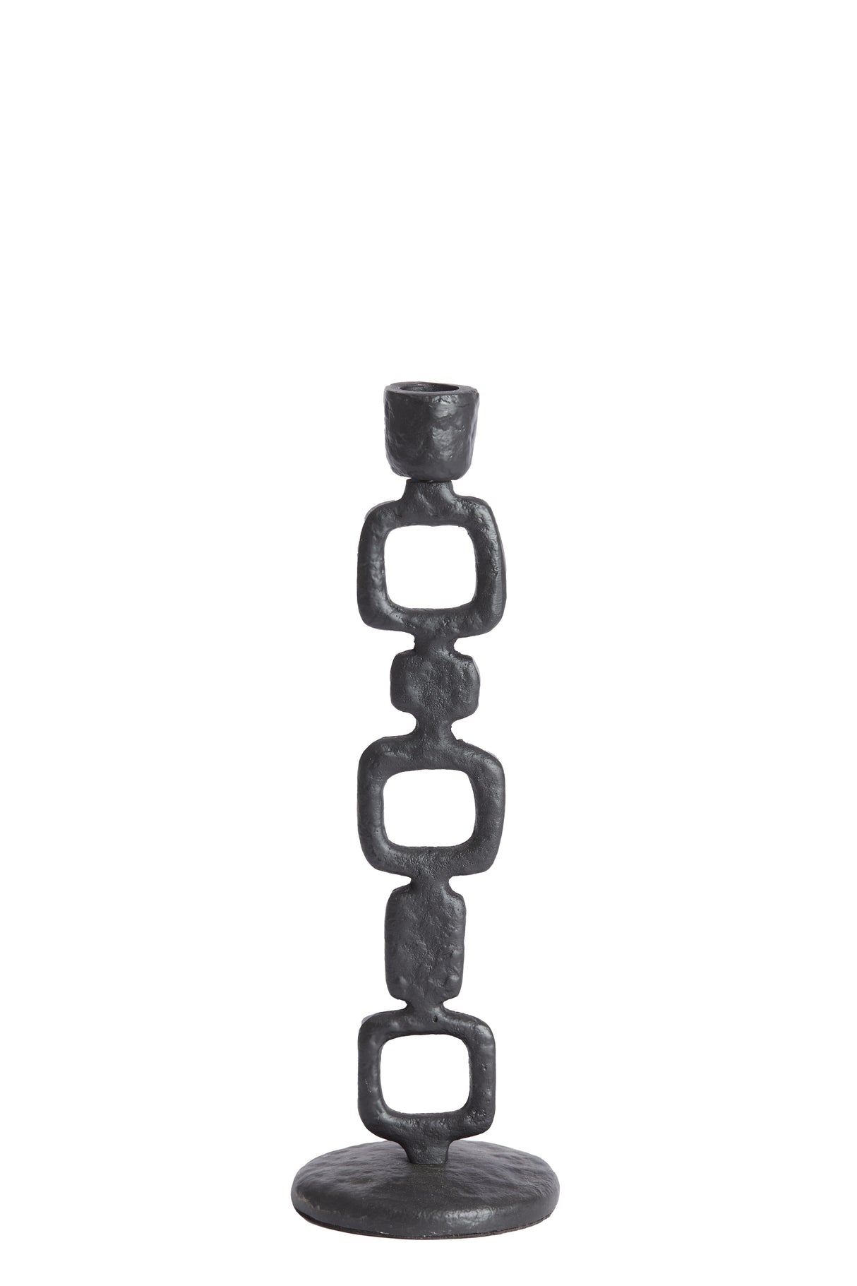 Elegant Black Cadiz Candle Holder, 31 cm