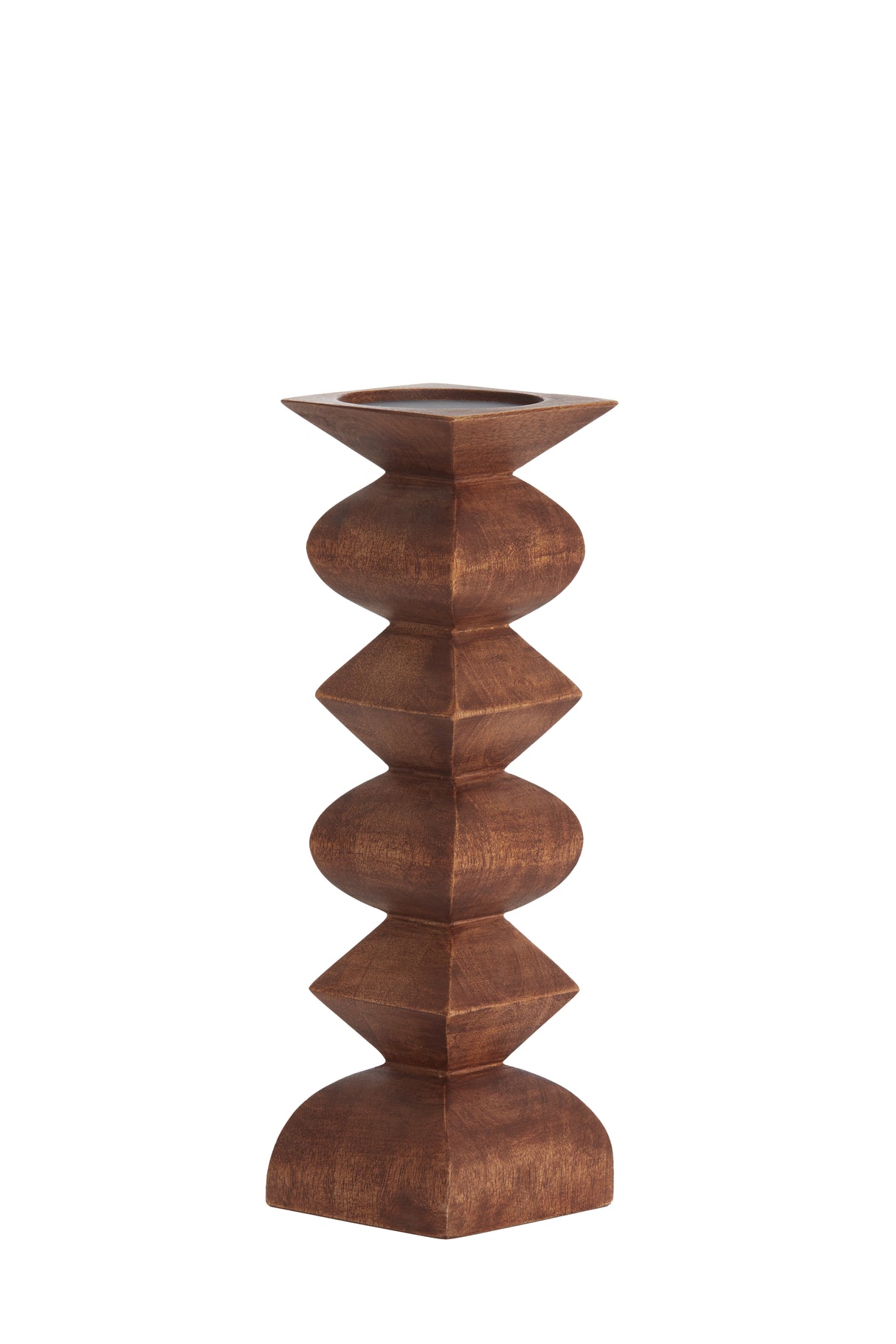 Russet Wood Alverca Candle Holder 33.5 cm