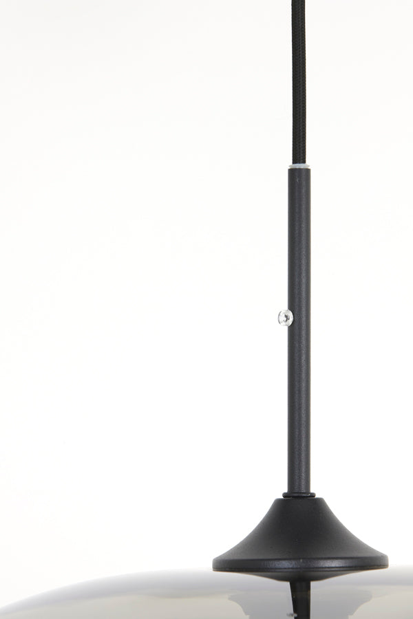 Elegant Mayson Chandelier 10-Light - Smoked Glass & Matte Black, 120x60x110 cm