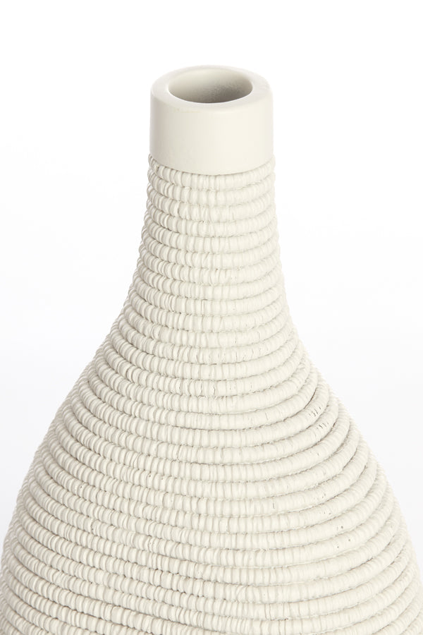 Elegant Youna Cream Decorative Vase 33 cm