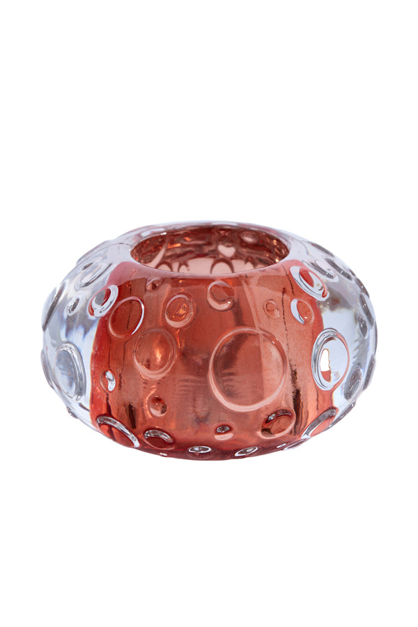 Blush Pink Glass Tealight Holder 10x6 cm Finley Design