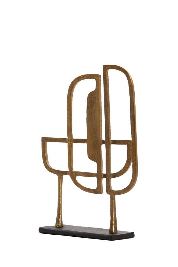 Elegant Aaron Sculpture - Gold and Matte Black 26x8x36 cm