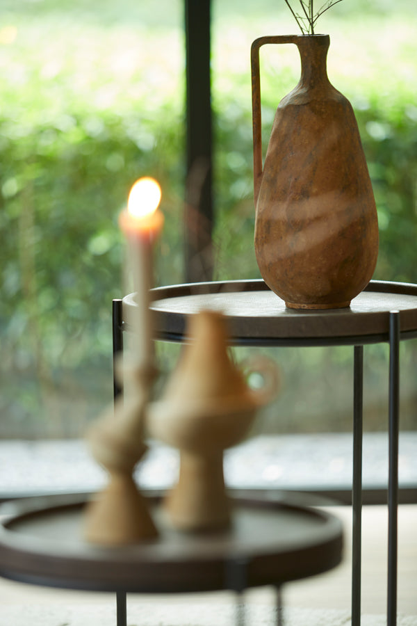 Artisan Rusted Elegance Vase - 17x16.5x35 cm