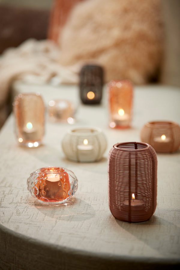 Peach Glow Tealight Candle Holder Ø9x13 cm - Bianu Collection