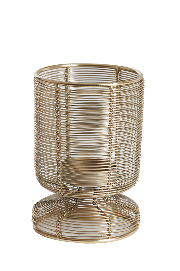 Luminous Gold Tealight Holder Ø10x15 cm - Dioso Design