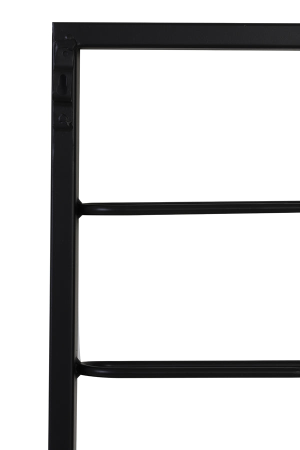 Sleek Black Macaben 8-Bottle Wine Rack, 42x6x120 cm