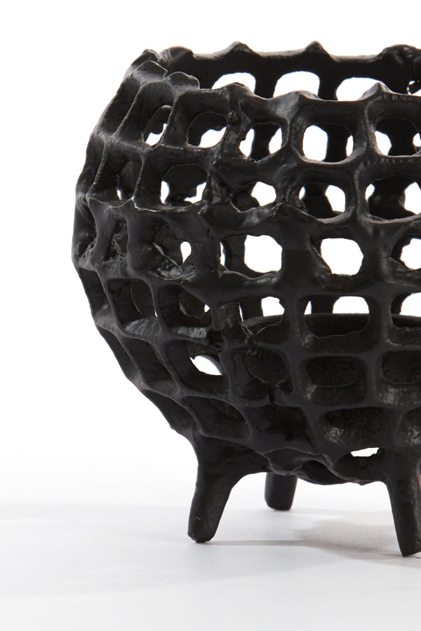 Mirage Black Tealight Holder Ø10x9 cm