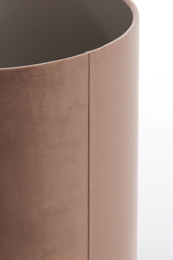 Velvet Chocolate Brown Cylindrical Shade 35x35x30 cm