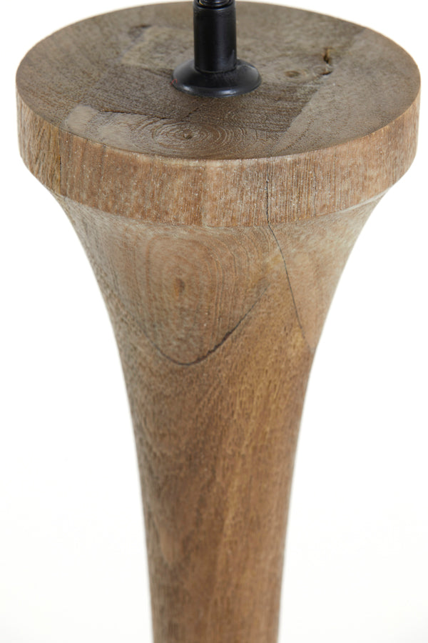 Elegant Wood Tone Floor Lamp - 130cm Matt Brown Finish