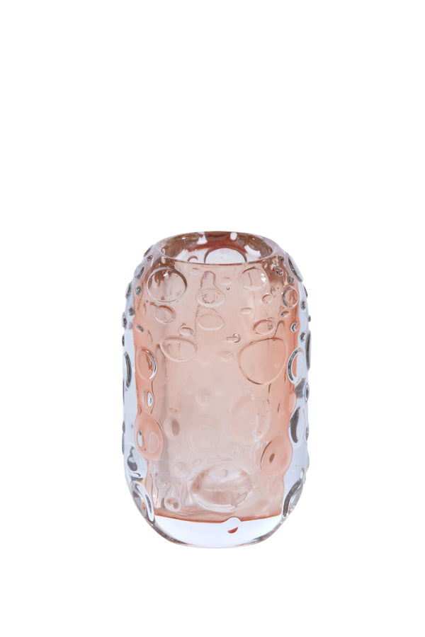 Finley Peach Glass Tealight Holder Ø8x13 cm