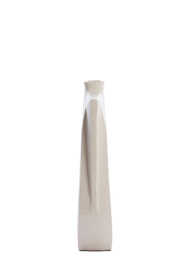 Elegant Makaha Cream Vase - 21x7.5x41 cm Decorative Piece