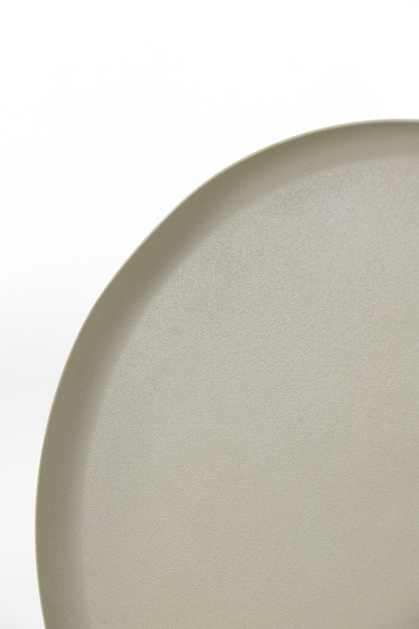 Compact Round Side Table in Light Grey - 39x52 cm Milaki Design