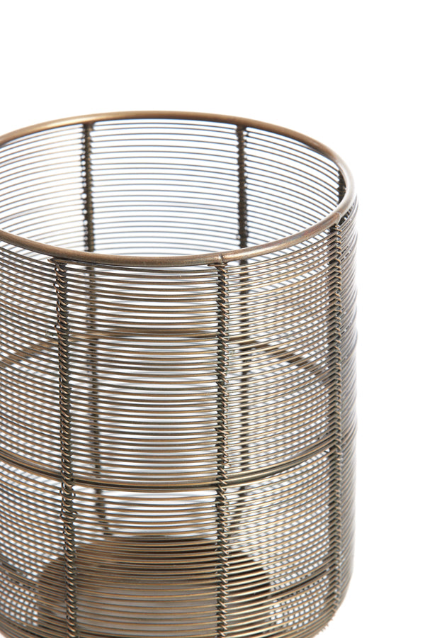 Bronze Finish Dioso Tealight Candle Holder Ø15x25 cm