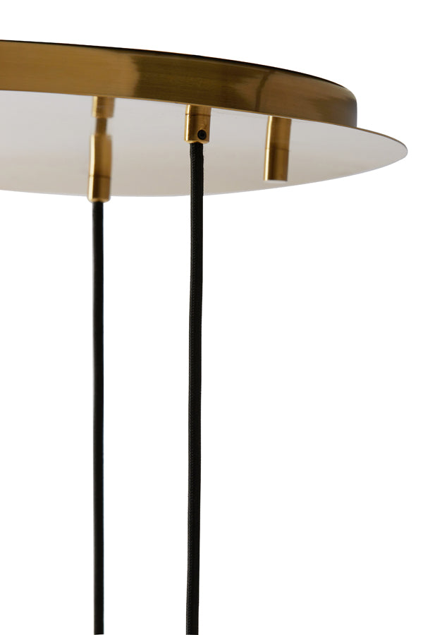 Elegant Trio Pendant Light with Gold-Clear Glass Design