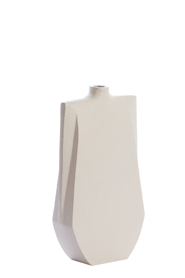 Elegant Makaha Cream Vase - 21x7.5x41 cm Decorative Piece