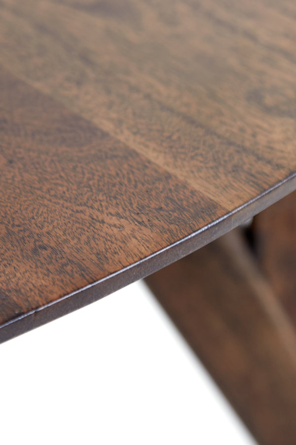 Rustic Acacia Wood Side Table 50x50x42 cm - Quenza Design