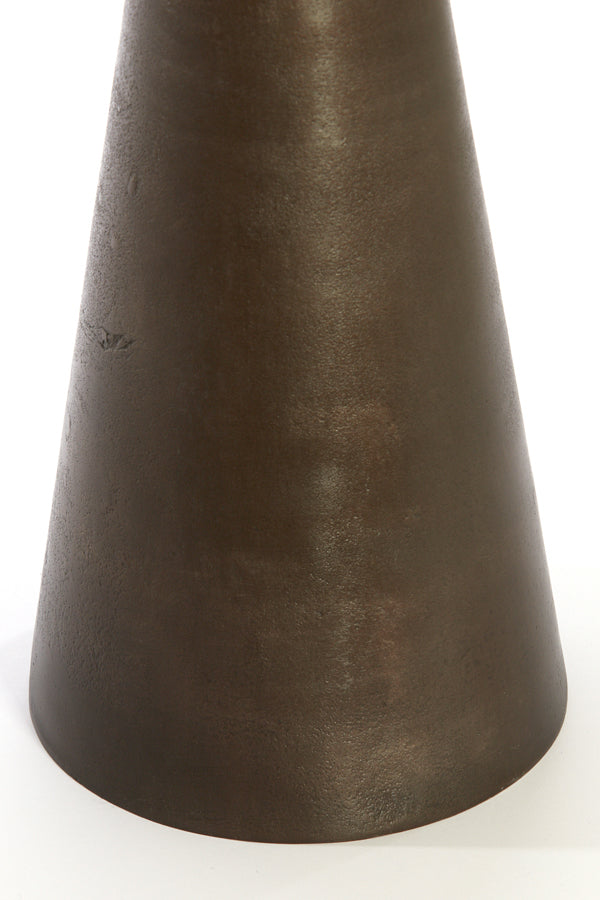 Dark Brown Marble Ynez Side Table, 29x43 cm