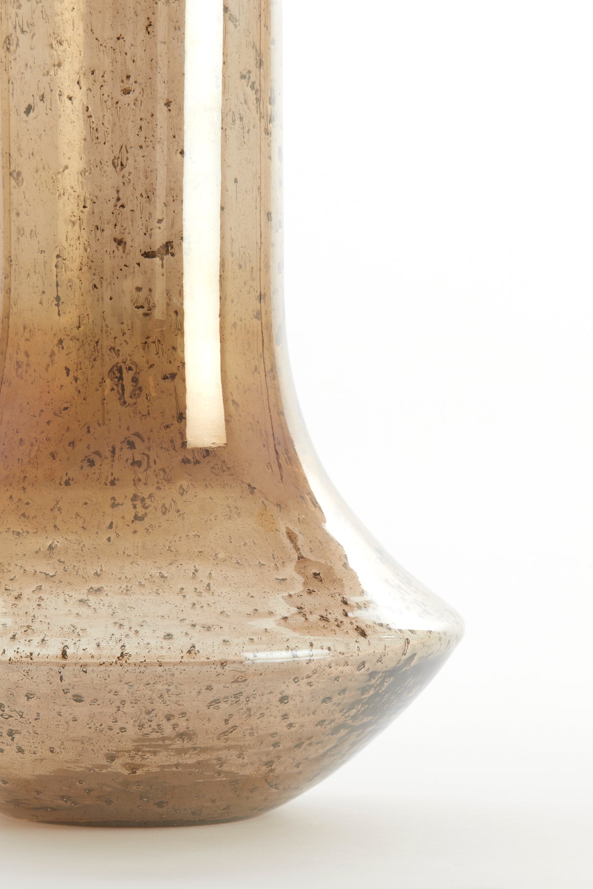 Amber Glass Vase with Stone Finish, 25x40 cm Leanna Design