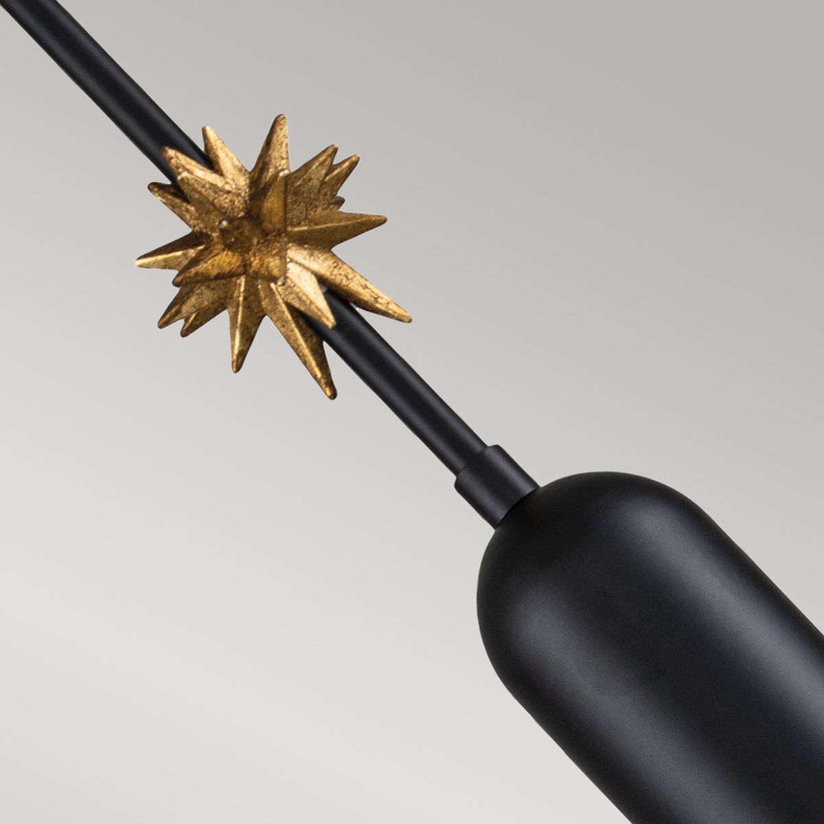 Etoile 1lt Small Pendant - Matte Black and Gold Leaf Matte Black and Gold Leaf