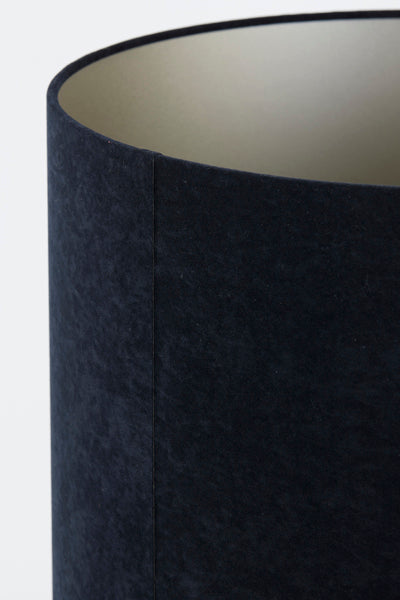 Elegant Black-Taupe Velour Lampshade, 45 cm Geometric Design