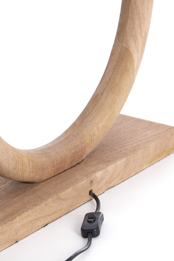 Natural Nubia Wooden Lamp Base 51x13x54 cm, Matte Finish