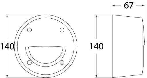 Extraleti 100 EL Round 3W GX53 LED CCT, Surface Bricklight, Black/Opal