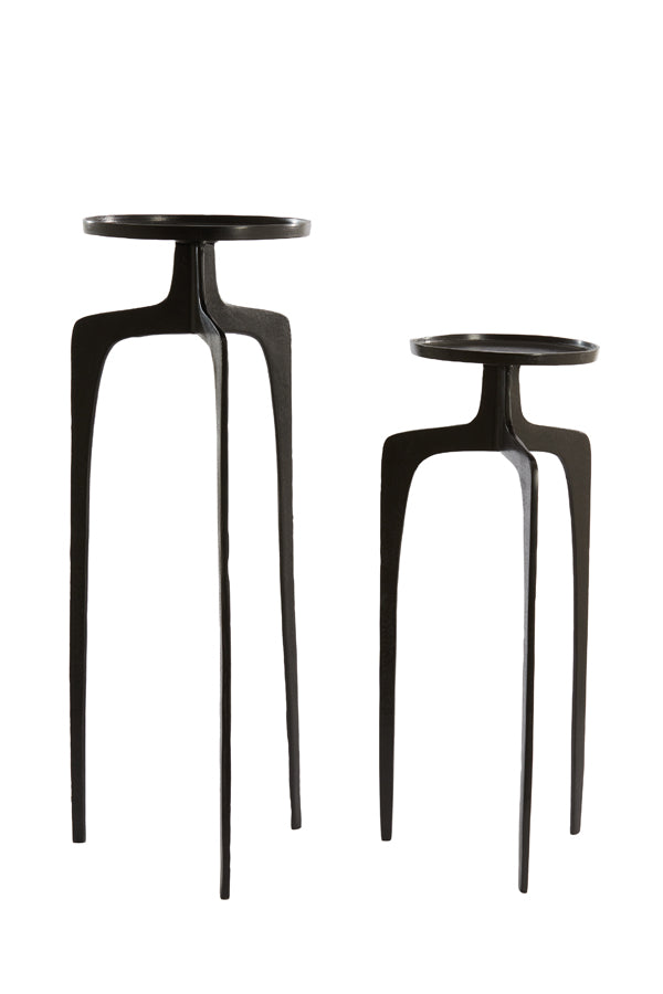 Dark Bronze Pano Pillar Set: Elegant Ø30x80 & Ø35x100 cm Duo