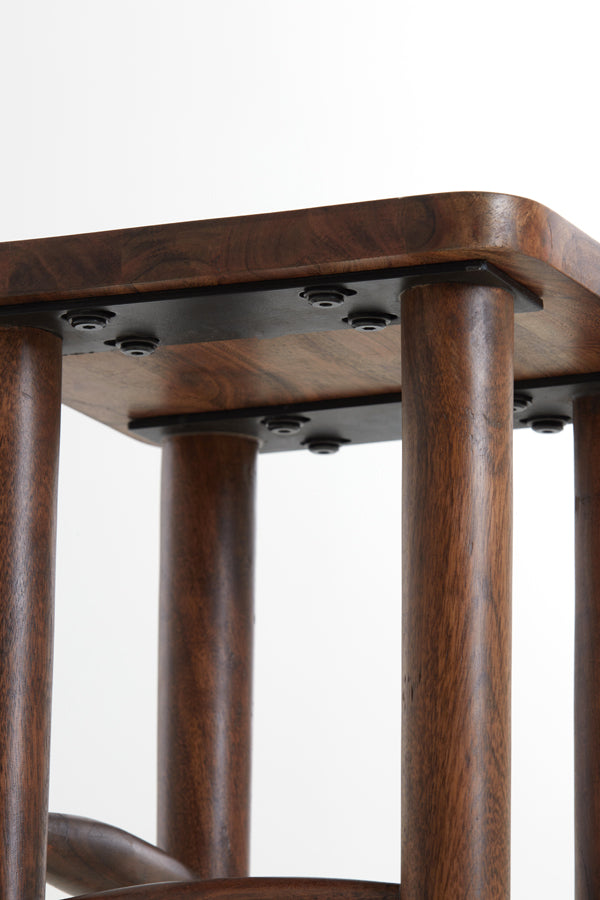 Acacia Wood Pedestal 42x42x100 cm – Qiano Collection