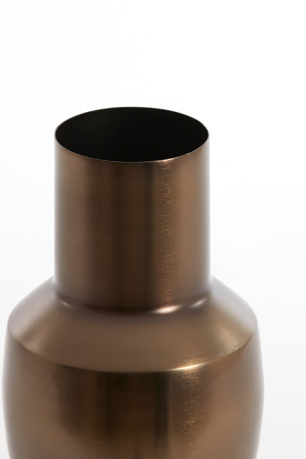 Elegant Black Nickel Vase, 14x30 cm - Senuma Collection