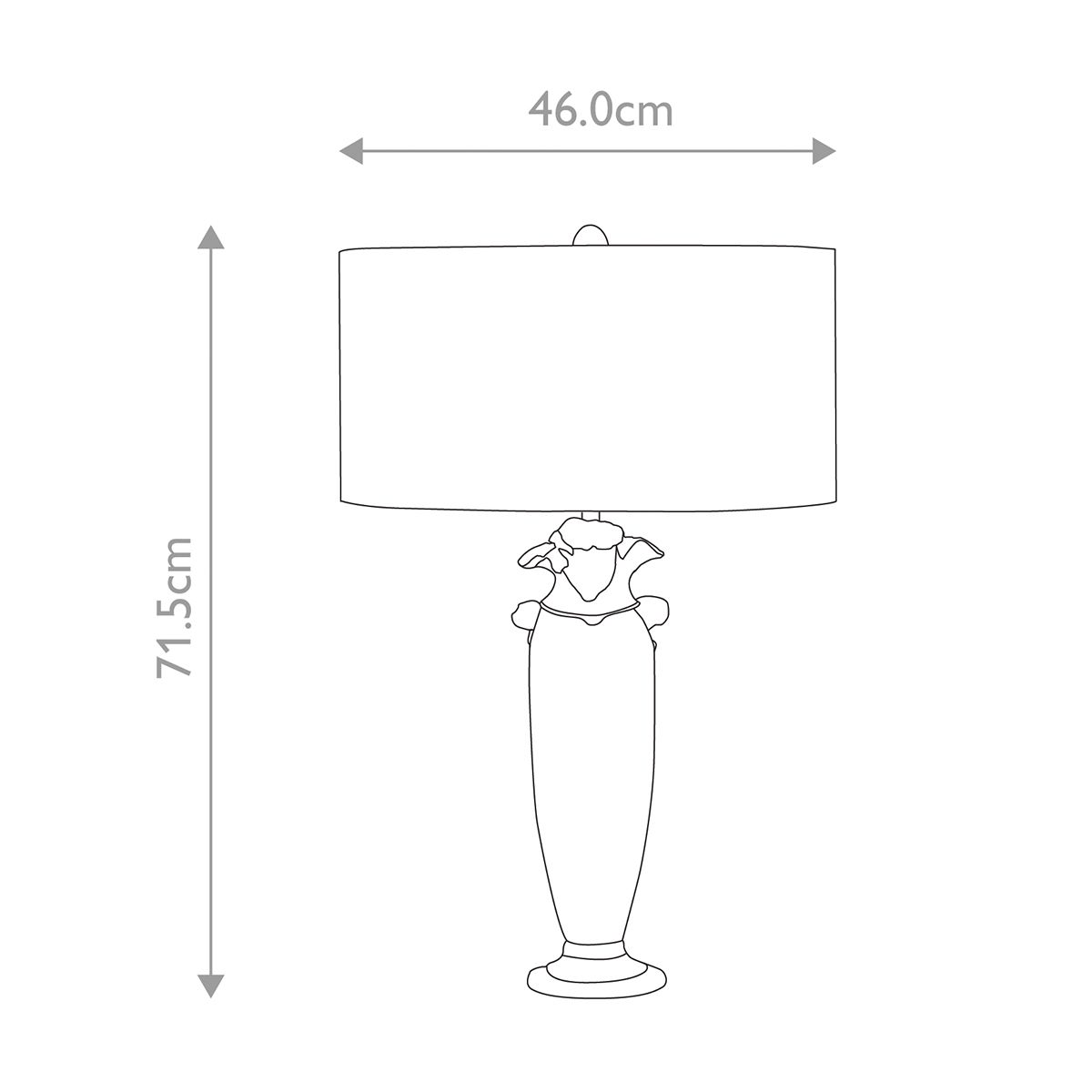 Bienville Vintage-Inspired Table Lamp with Dual-Tone Metallic Finish and Oversized Drum Shade