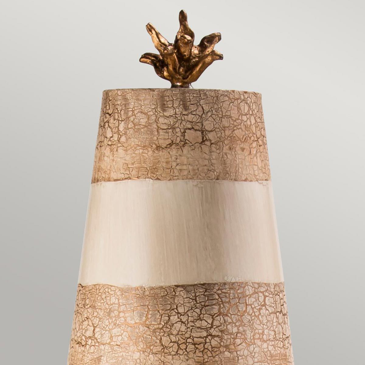 Zebra Luxe: Cream and Silver Designer Table Lamp with Crystal Accents