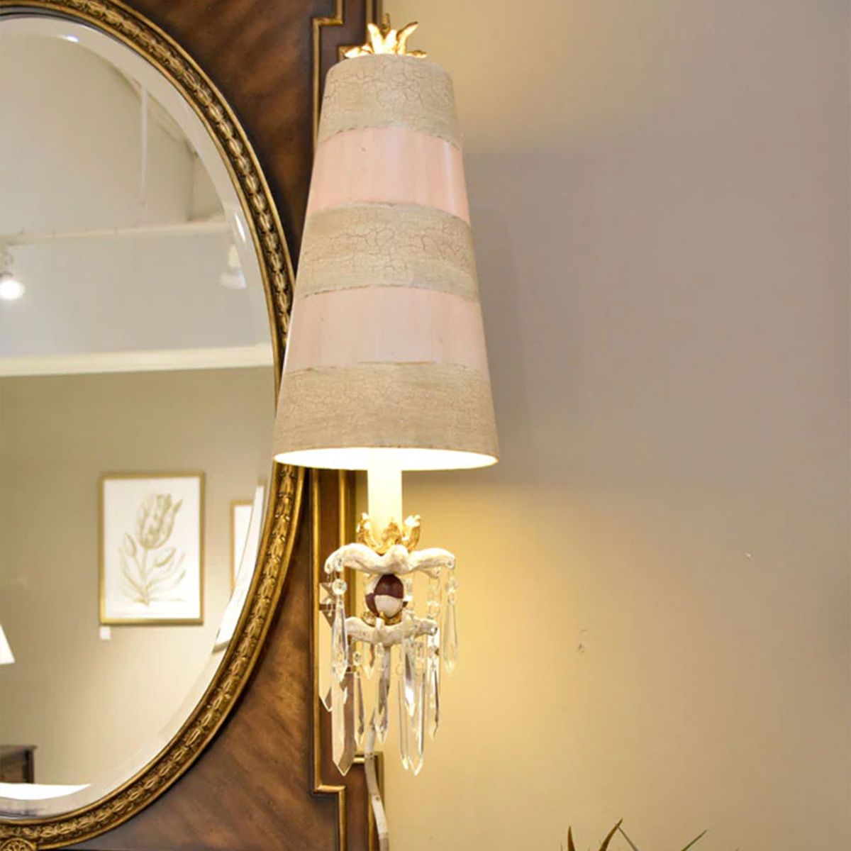 Zebra Luxe: Cream and Silver Designer Table Lamp with Crystal Accents